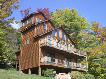 Front of the house in fall