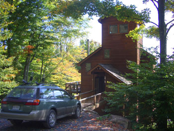 Rear of the house in late summer
